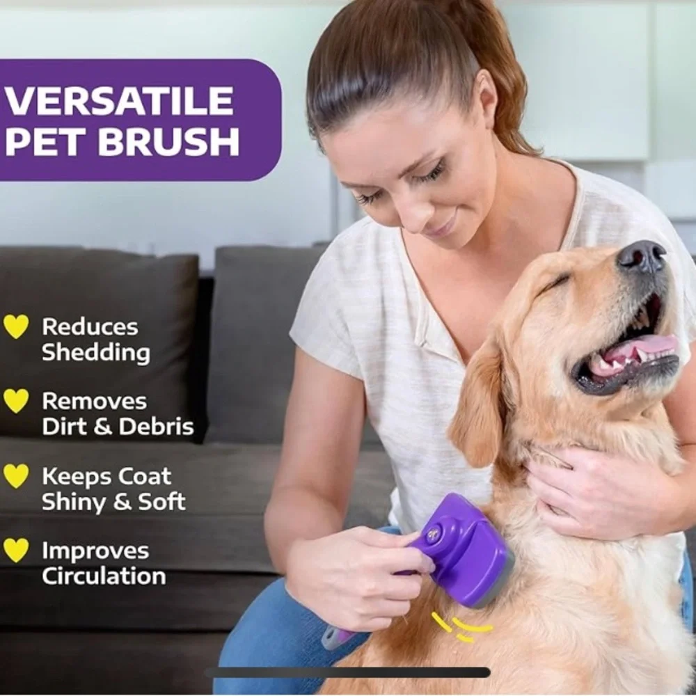 Purple Pet Grooming Brush